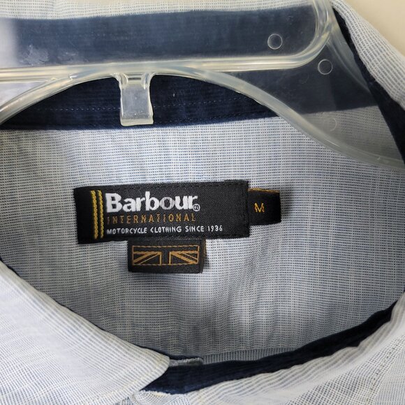 Barbour International Chambray Button Down Logan Shirt Denim Size M - Picture 6 of 8